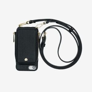 TREK All-In-One Black Vegan Leather Crossbody Phone Case/Wallet iPhone 6/7/8